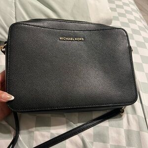 Michael Kors Black Leather Shoulder Bag